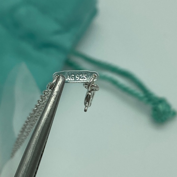 Please Return to Tiffany & Co. Heart Tag Charm Double Chain Bracelet SS 925 - Picture 4 of 13